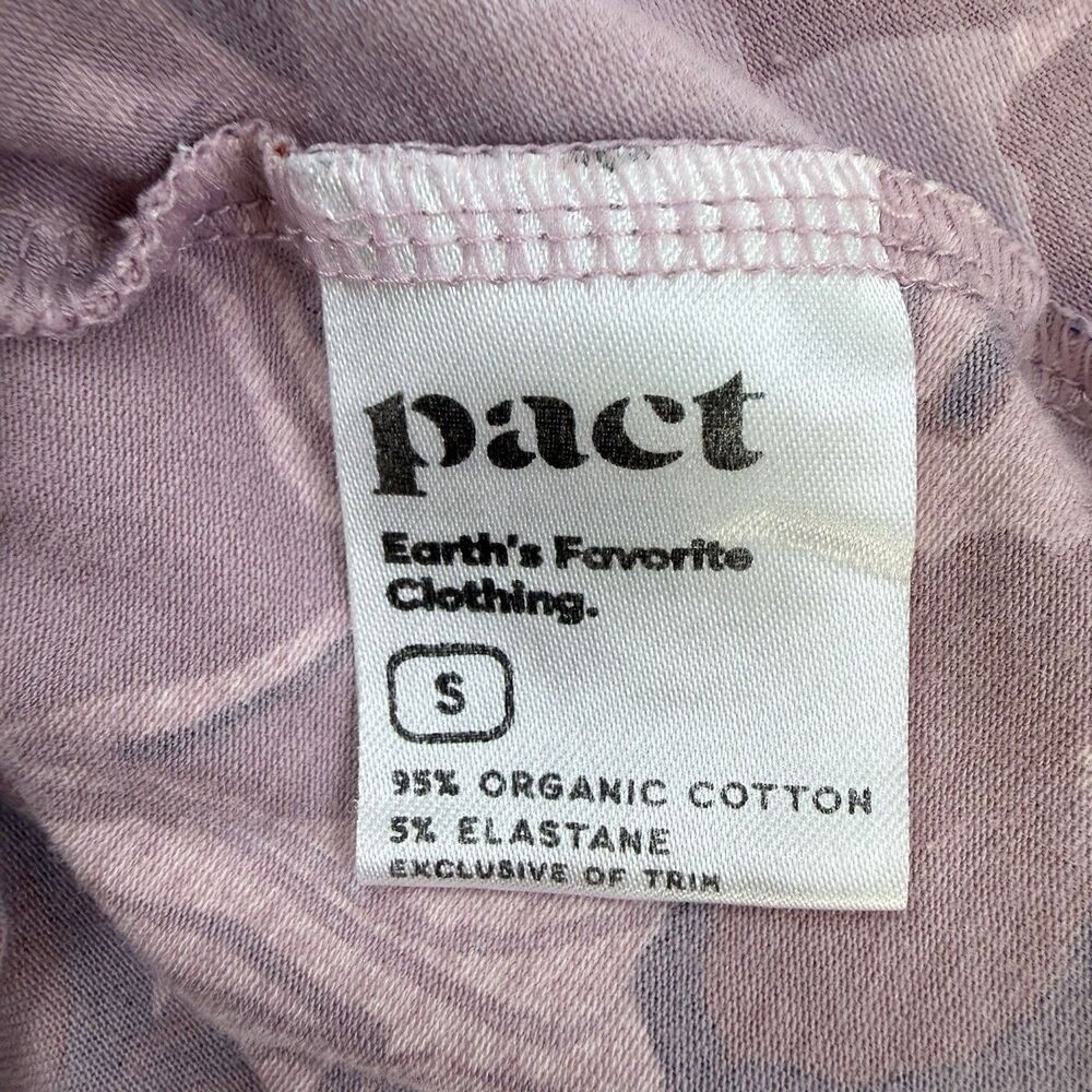 Pact Organic Cotton Fit & Flare Maxi Dress Small Fresh Flora Lavender Haze - Picture 7 of 11